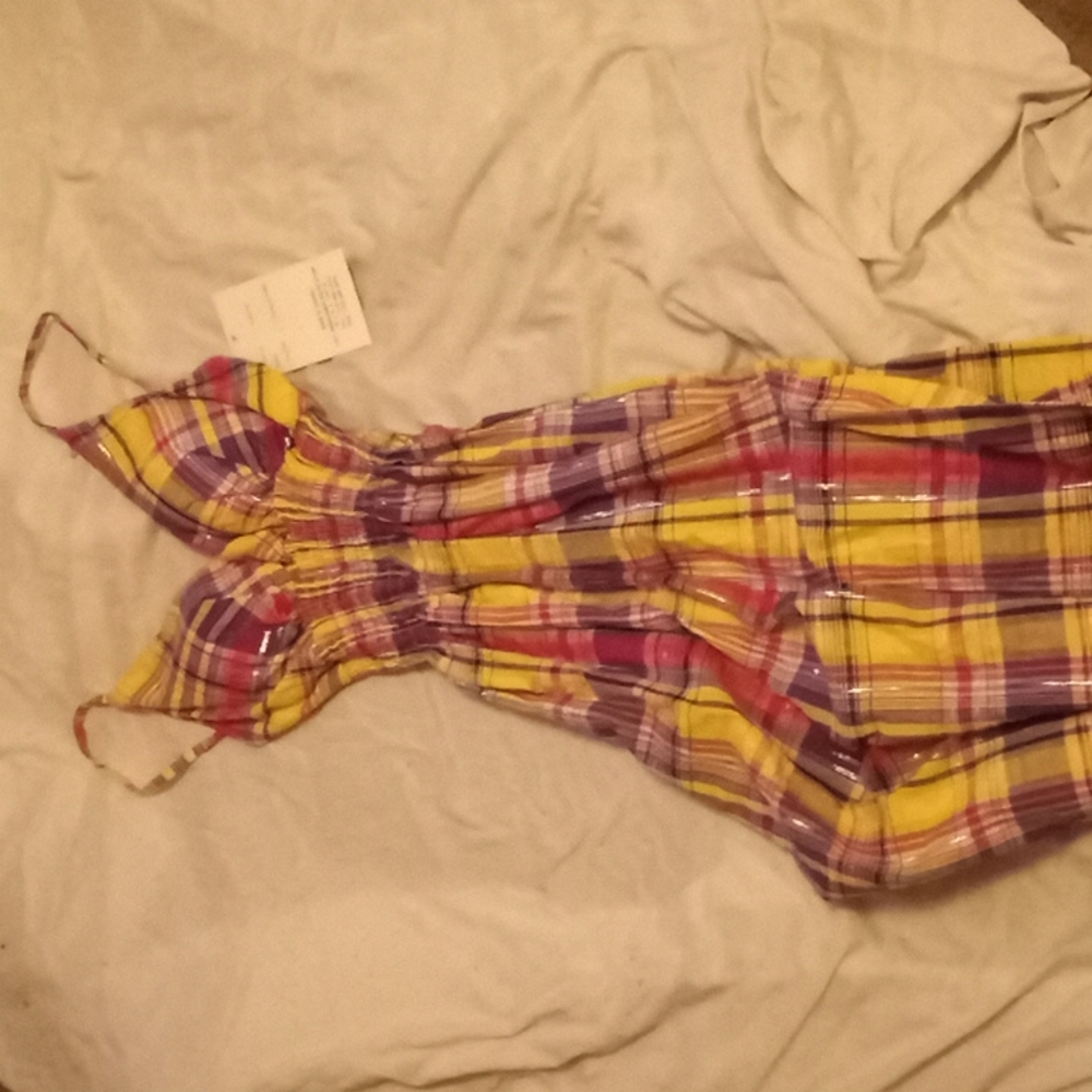 NWT knee length thin strap spring dress. Size large.  "She's cool " brand